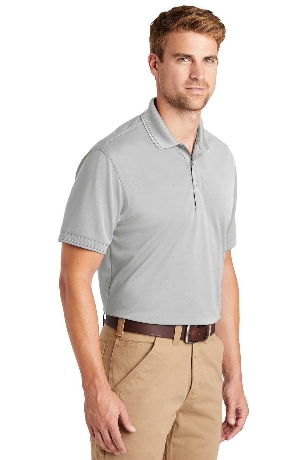 CornerStone CS4020 Industrial Snag-Proof Pique Polo - Light Gray - HIT a Double - 4