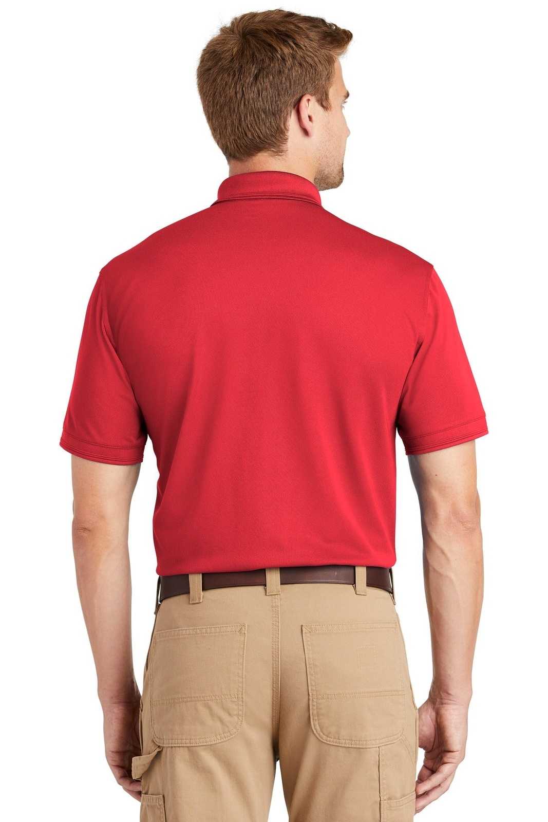 CornerStone CS4020 Industrial Snag-Proof Pique Polo - Red - HIT a Double - 2