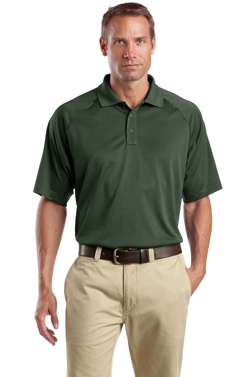 CornerStone CS410 Select Snag-Proof Tactical Polo - Dark Green - HIT a Double - 1
