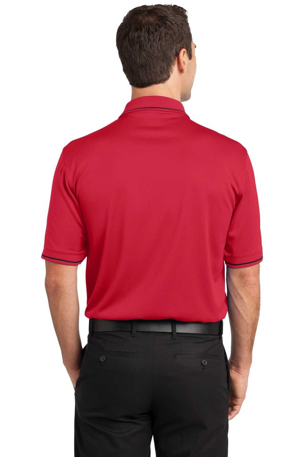 CornerStone CS415 Select Snag-Proof Tipped Pocket Polo - Red Black - HIT a Double - 1