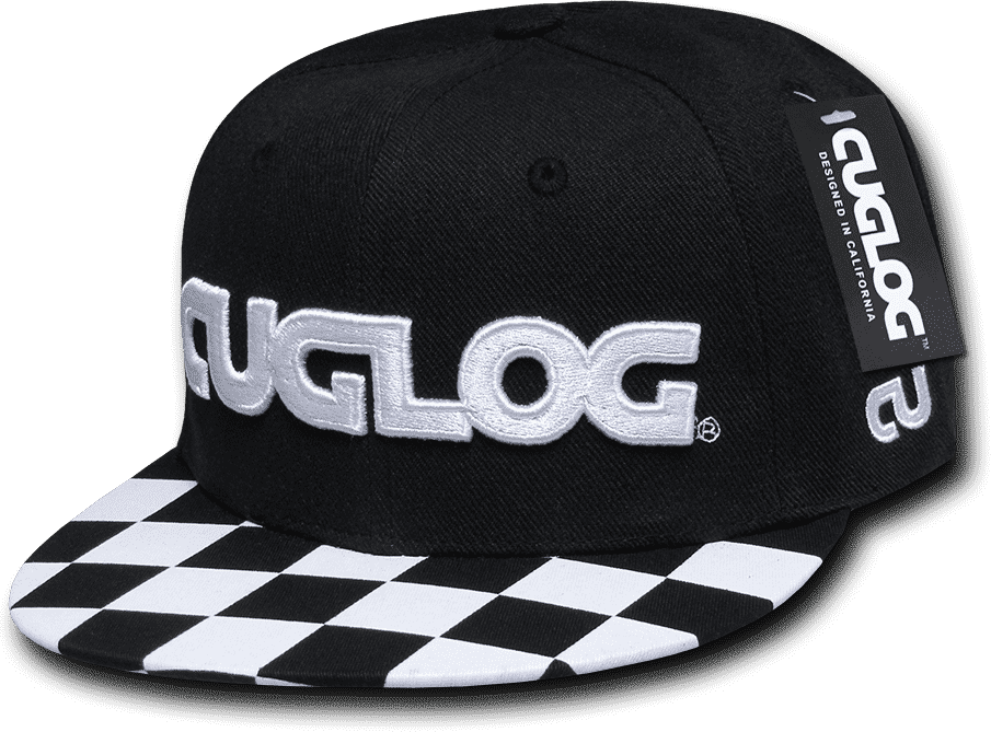 Cuglog C29 CUGLOG Checker Snapback Cap - Black White2 - HIT a Double