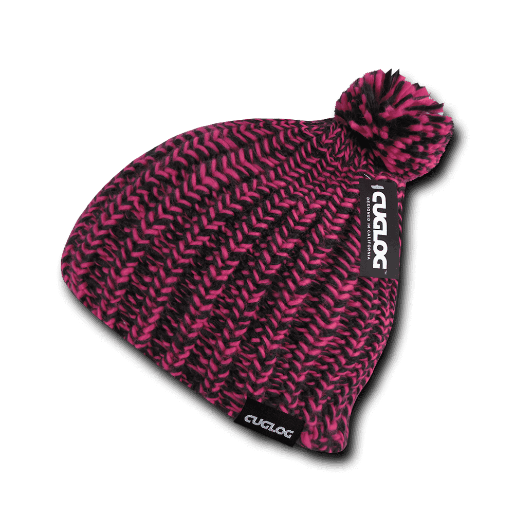 Cuglog K021 Hewitts Beanie - Black Hot Pink - HIT a Double