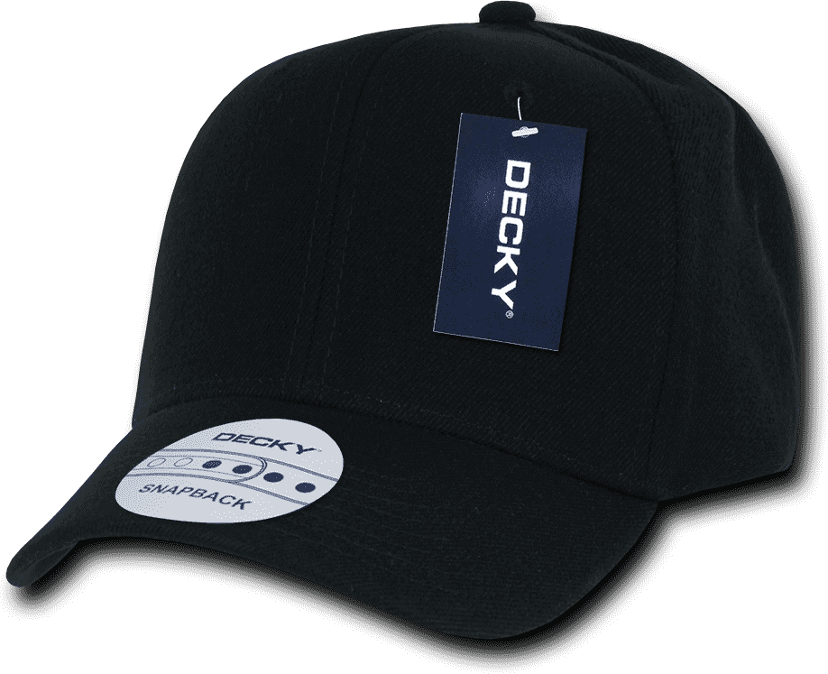 Decky 1015 Curved Bill Baseball Cap - Black - HIT A Double