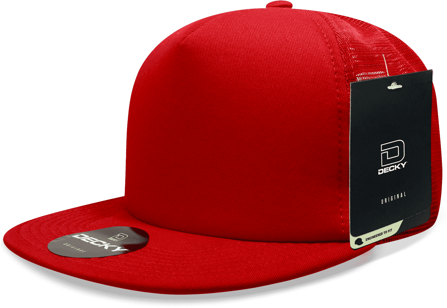 Decky 1080 Heavy Duty Foam Trucker Cap - Red Red - HIT a Double
