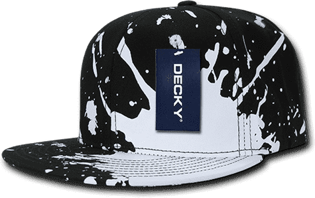 Decky 1125 Splat Snapback Cap - Black - HIT A Double