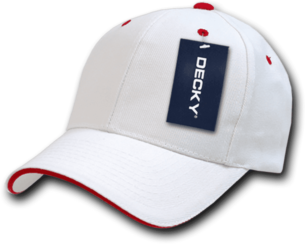 Decky 2003 Sandwich Visor Baseball Cap - White Red - HIT a Double