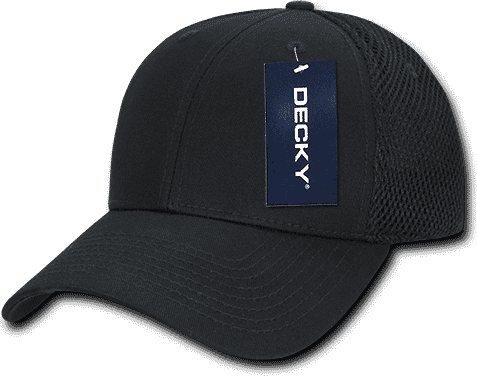 Decky 204 Low Crown Air Mesh Baseball Cap - Black Black - HIT a Double
