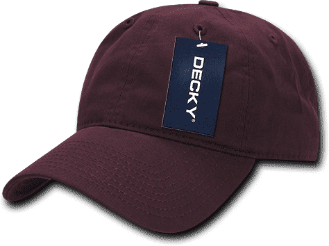 Decky 205 Relaxed Washed Cotton Cap - Maroon - HIT A Double