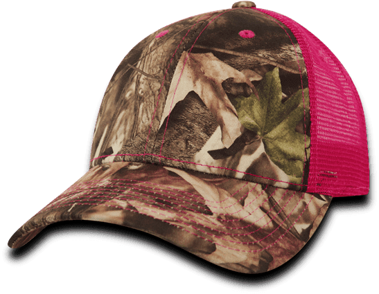 Decky 218 Structured Camo Trucker Cap - GBR Camo Pink - HIT a Double