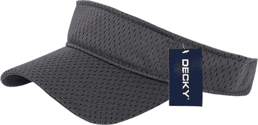 Decky 3014 Mesh Jersey Visors - Dark Gray - HIT a Double