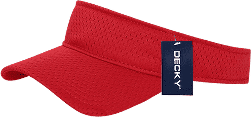 Decky 3014 Mesh Jersey Visors - Red - HIT a Double