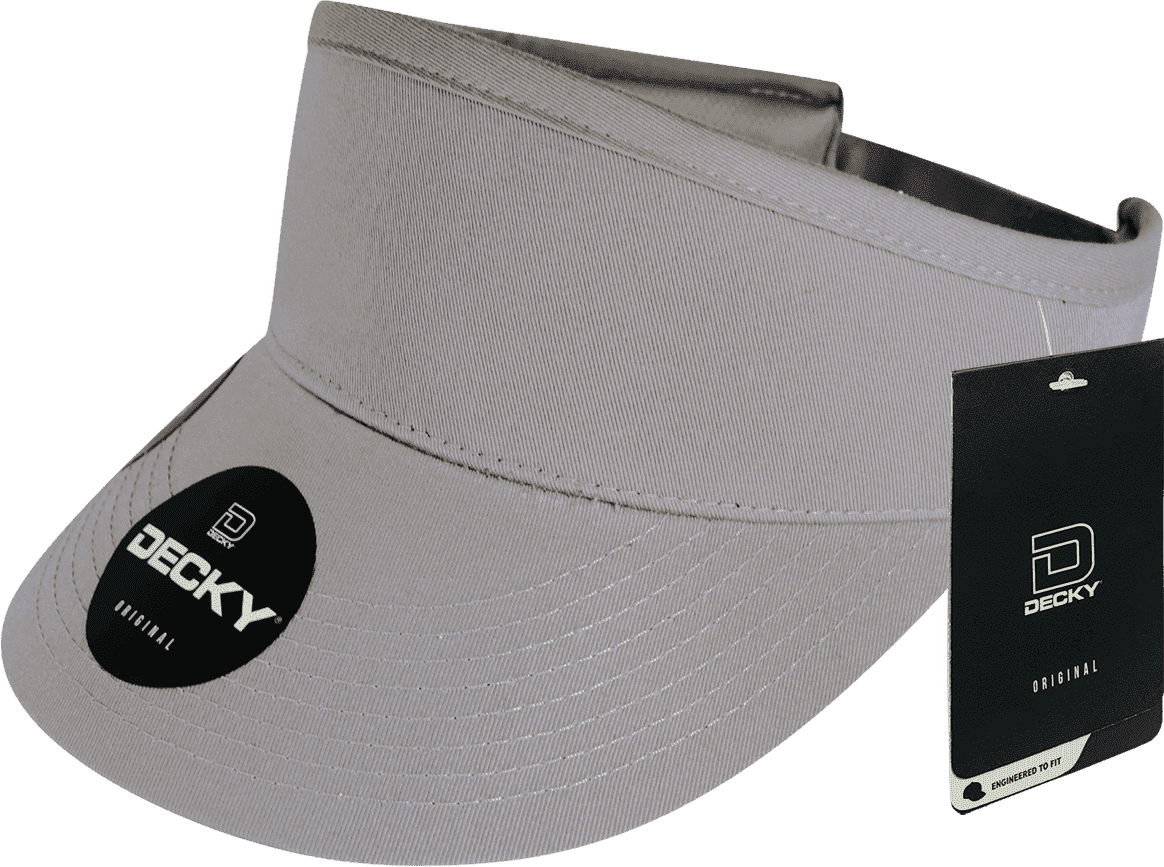 Decky 3015 High Profile Cotton Visors - Gray - HIT a Double