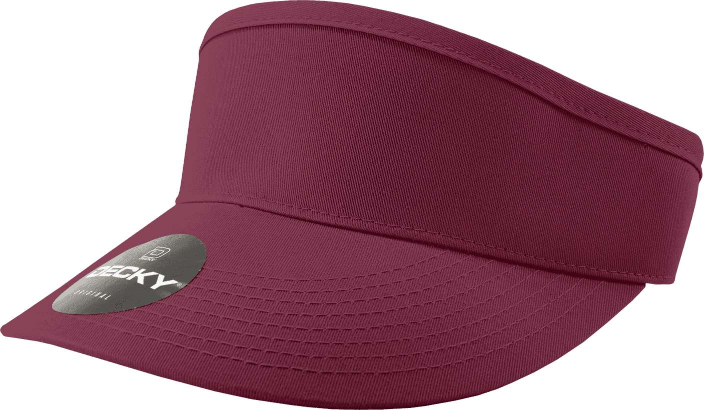 Decky 3015 High Profile Cotton Visors - Maroon - HIT a Double