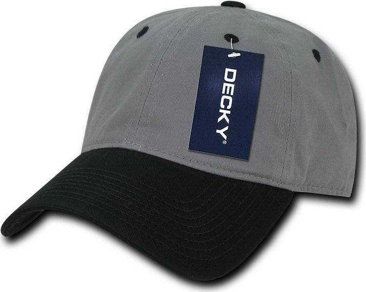 Decky 5120 Women's Relaxed Washed Cotton Cap - Gray Black - HIT a Double