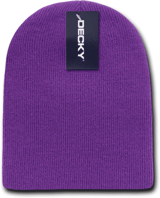 Decky 614 Acrylic Short Knit Cap - Purple - HIT a Double