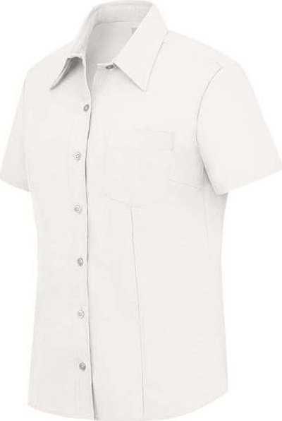 Dickies S254 Women's Short Sleeve Stretch Oxford Shirt - White - HIT a Double - 1