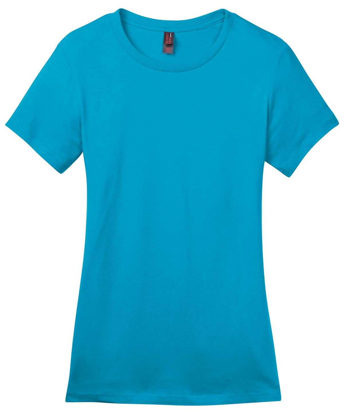 District DM104L Women&#39;s Perfect Weighttee - Bright Turquoise - HIT a Double - 5