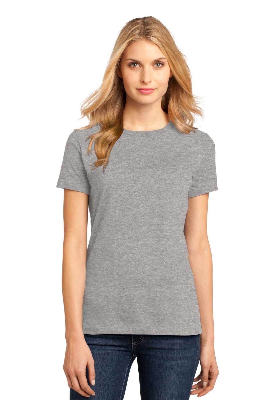 District DM104L Women's Perfect Weighttee - Heathered Steel - HIT a Double - 1