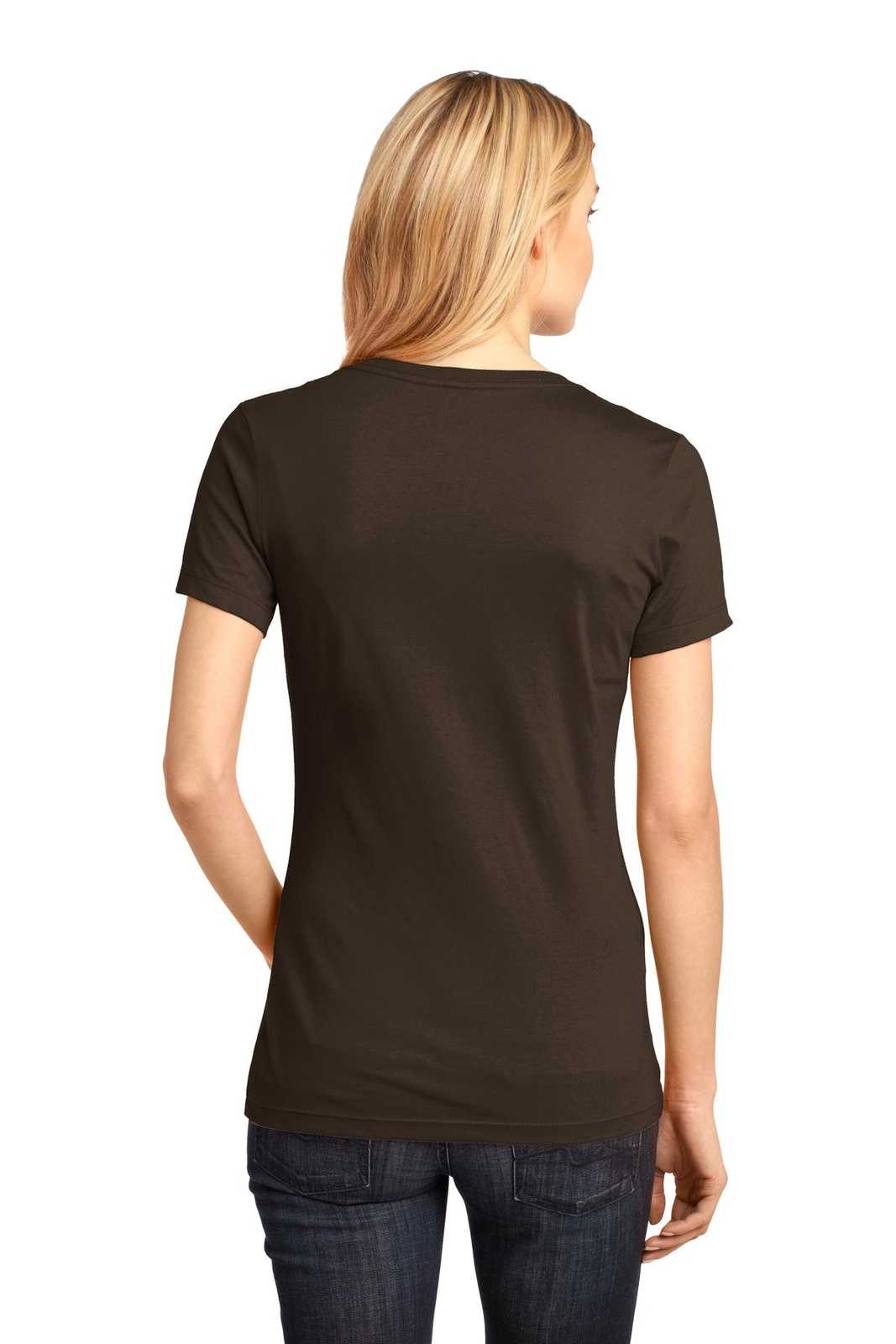 District DM1170L Women's Perfect Weight V-Neck Tee - Espresso - HIT a Double - 1