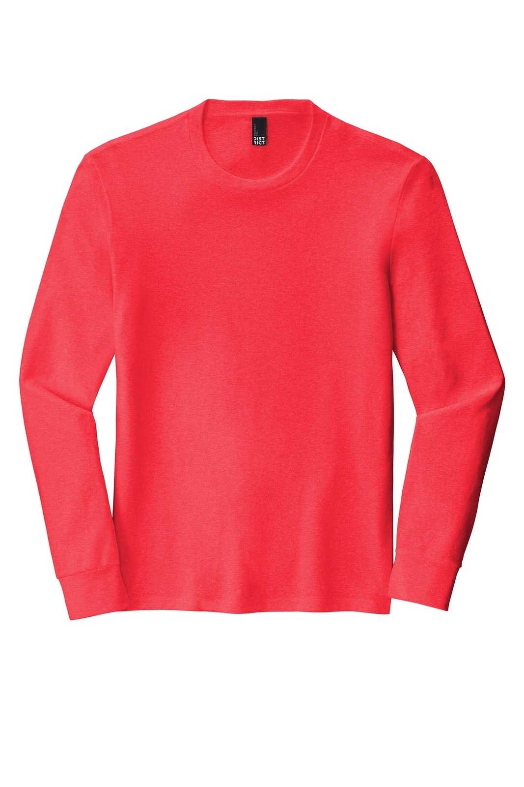 District DM132 Perfect Tri Long Sleeve Tee - Red Frost - HIT a Double - 1