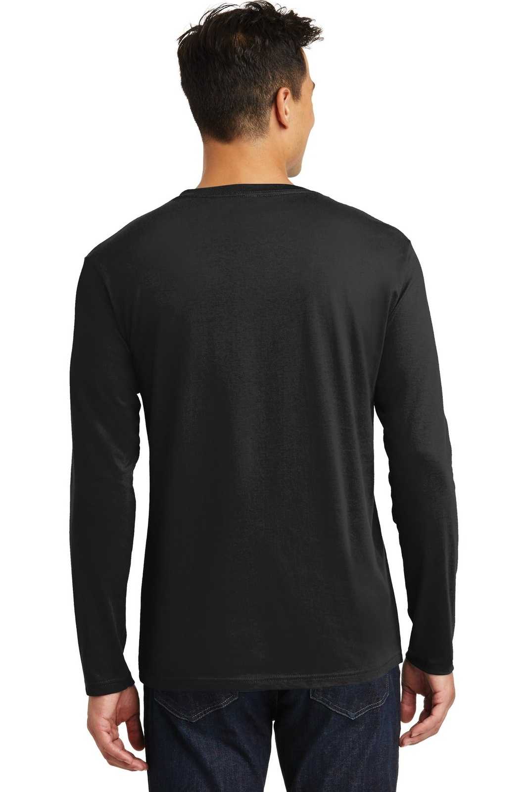 District DT105 Perfect Weight Long Sleeve Tee - Jet Black - HIT a Double - 1