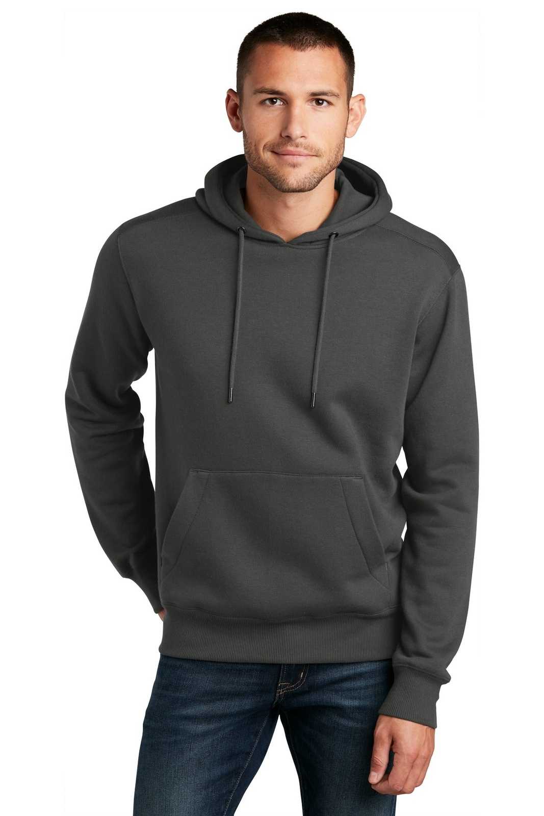 District DT1101 Perfect Weight Fleece Hoodie - Charcoal - HIT a Double - 1