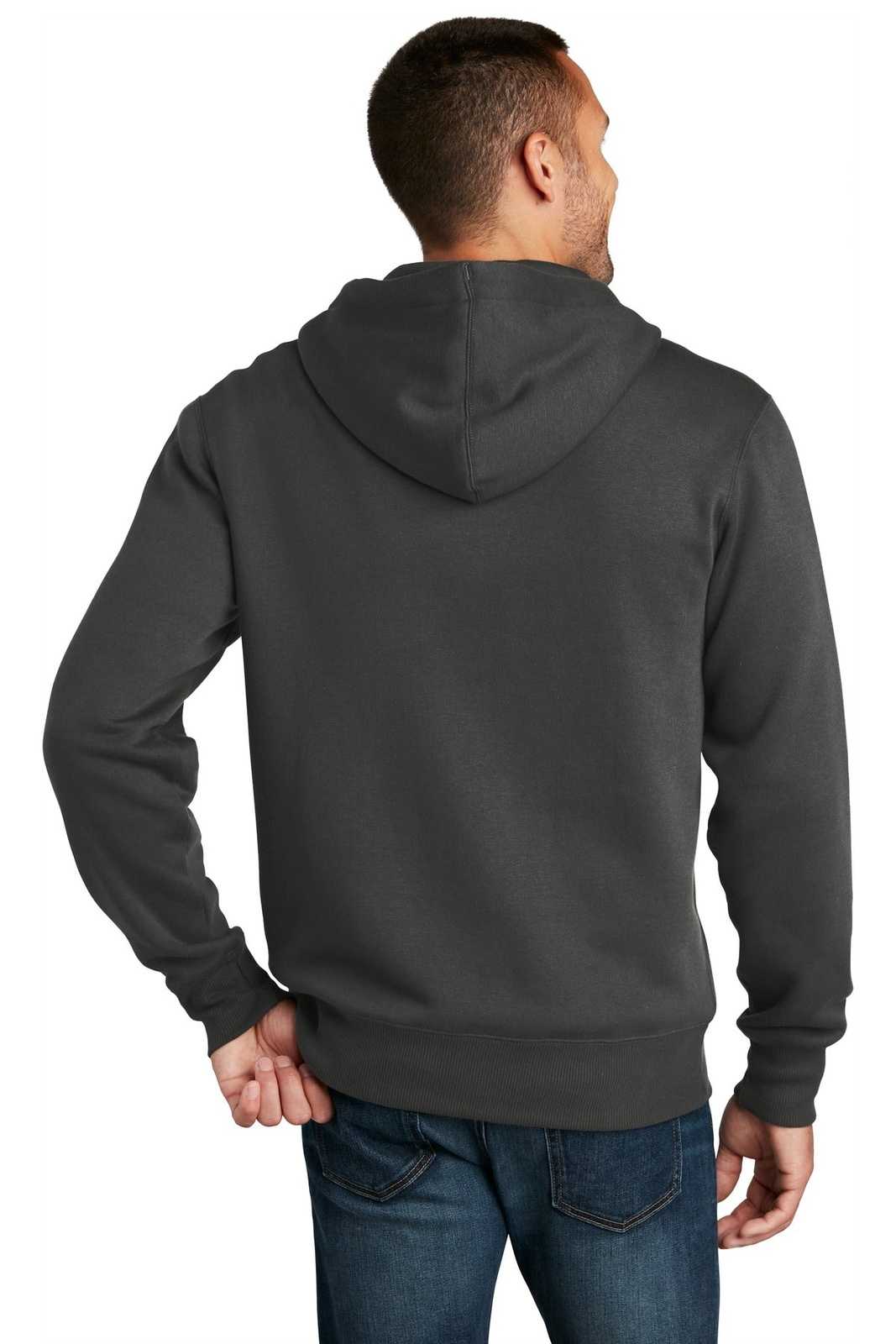 District DT1103 Perfect Weight Fleece Full-Zip Hoodie - Charcoal - HIT a Double - 1
