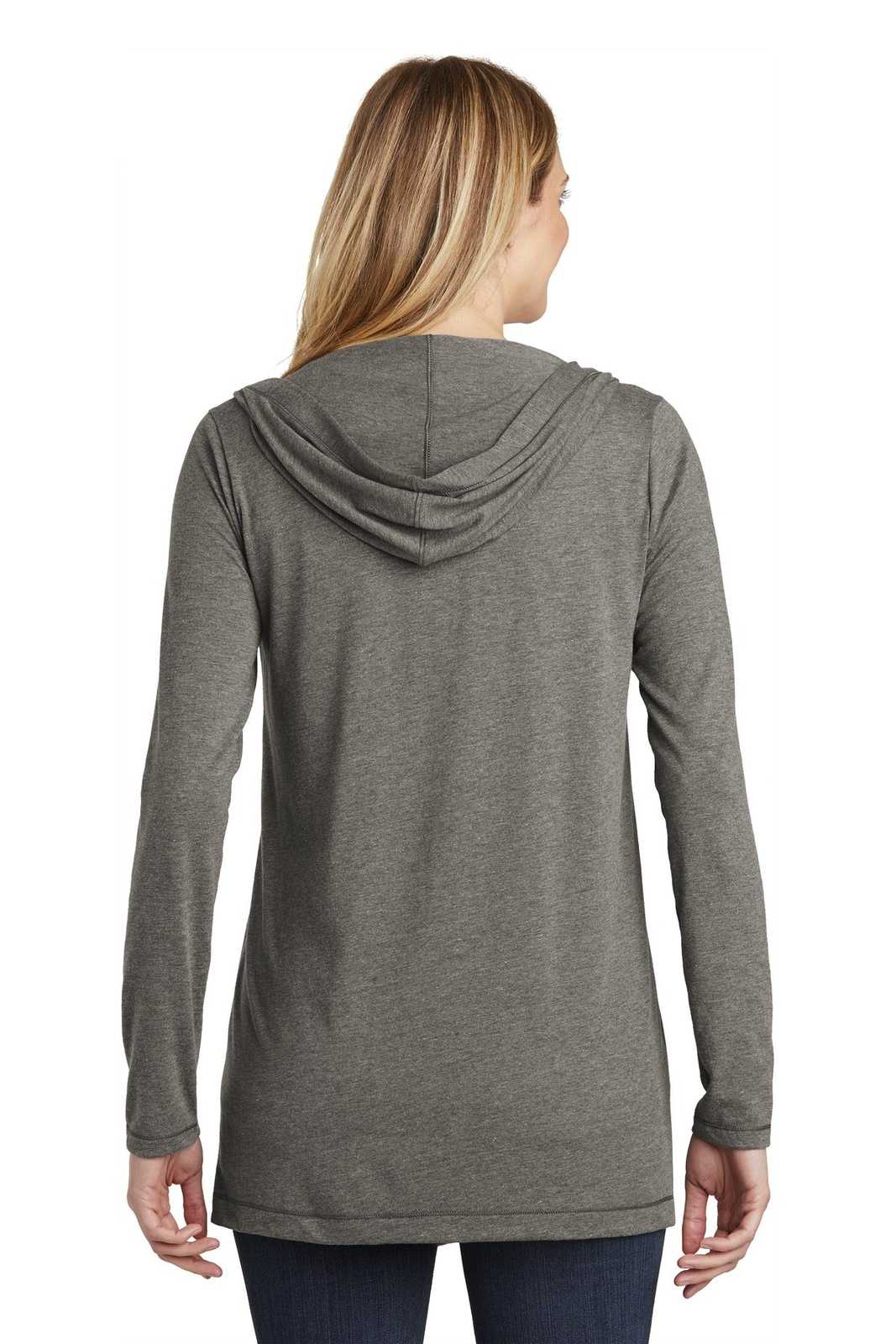 District DT156 Women's Perfect Tri Hooded Cardigan - Gray Frost - HIT a Double - 1