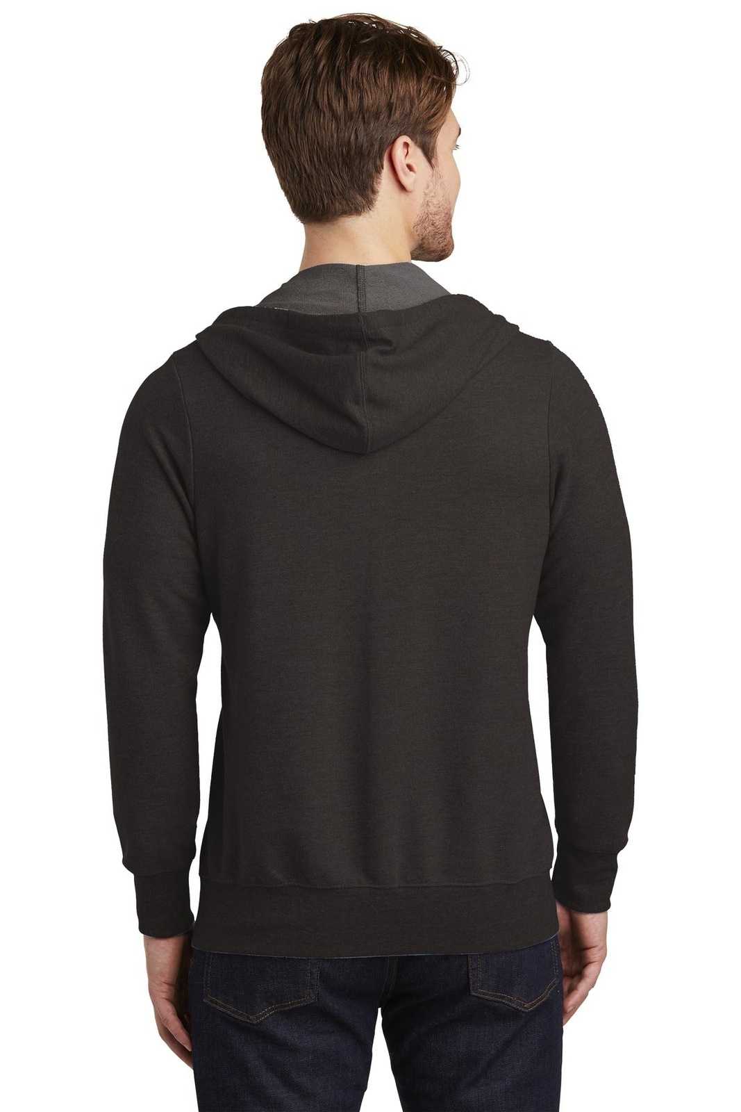 District DT356 Perfect Tri French Terry Full-Zip Hoodie - Black - HIT a Double - 1