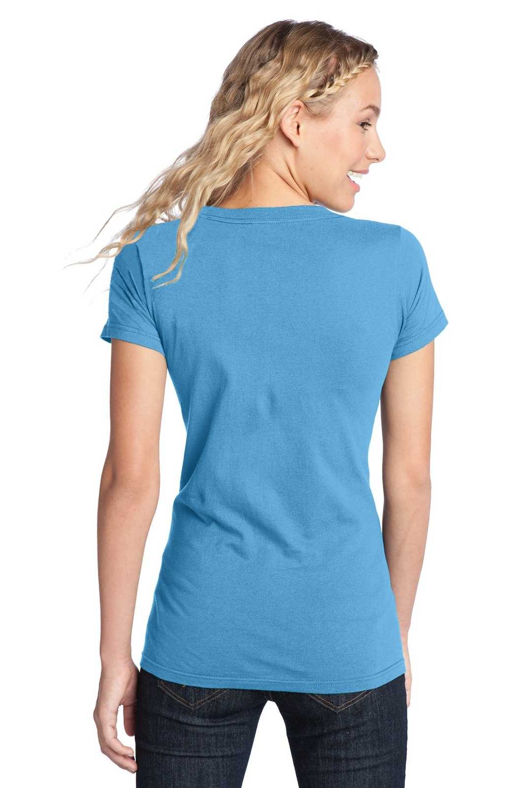 District DT5001 Women's Fitted The Concert Tee - Aquatic Blue - HIT a Double - 1