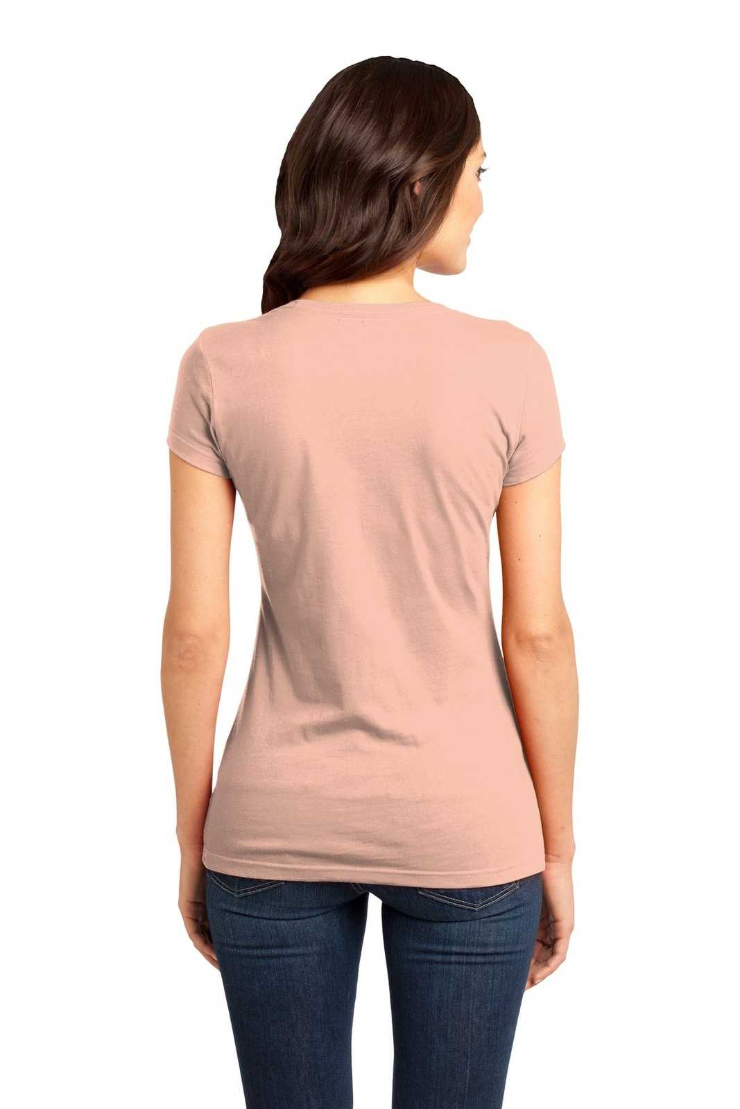 District DT6001 Women's Fitted Very Important Tee - Dusty Peach - HIT a Double - 1