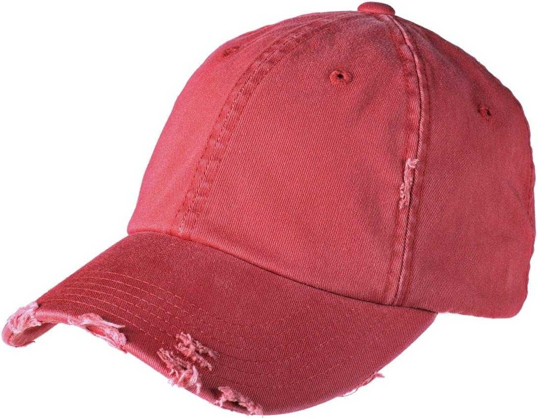 District DT600 Distressed Cap - Dashing Red - HIT a Double - 1