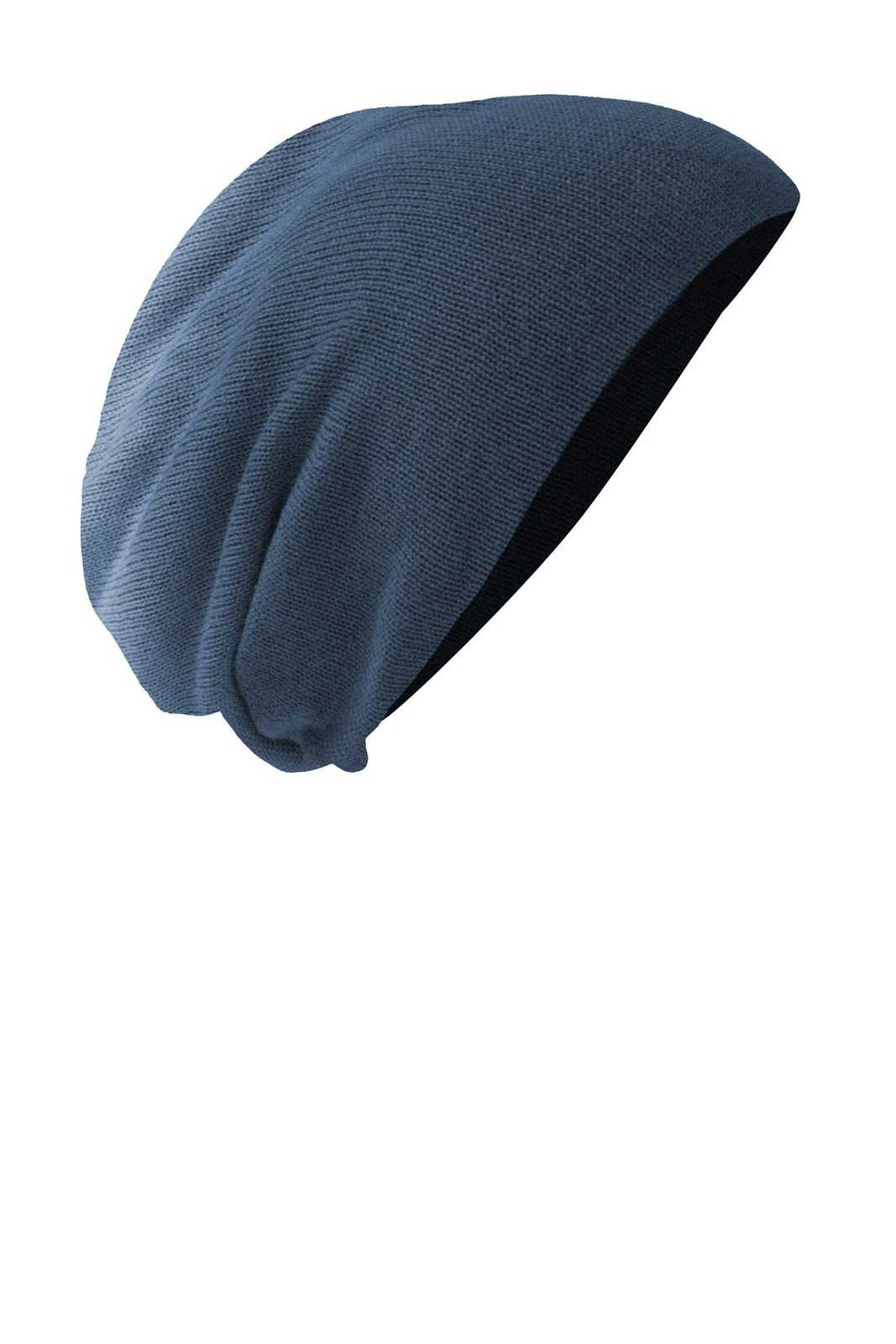 District DT618 Slouch Beanie - Navy Dip Dye - HIT a Double - 1