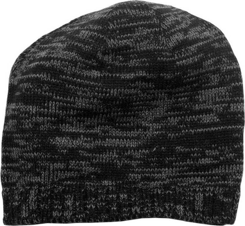 District DT620 Spaced-Dyed Beanie DT620Black Charcoal - HIT a Double - 1