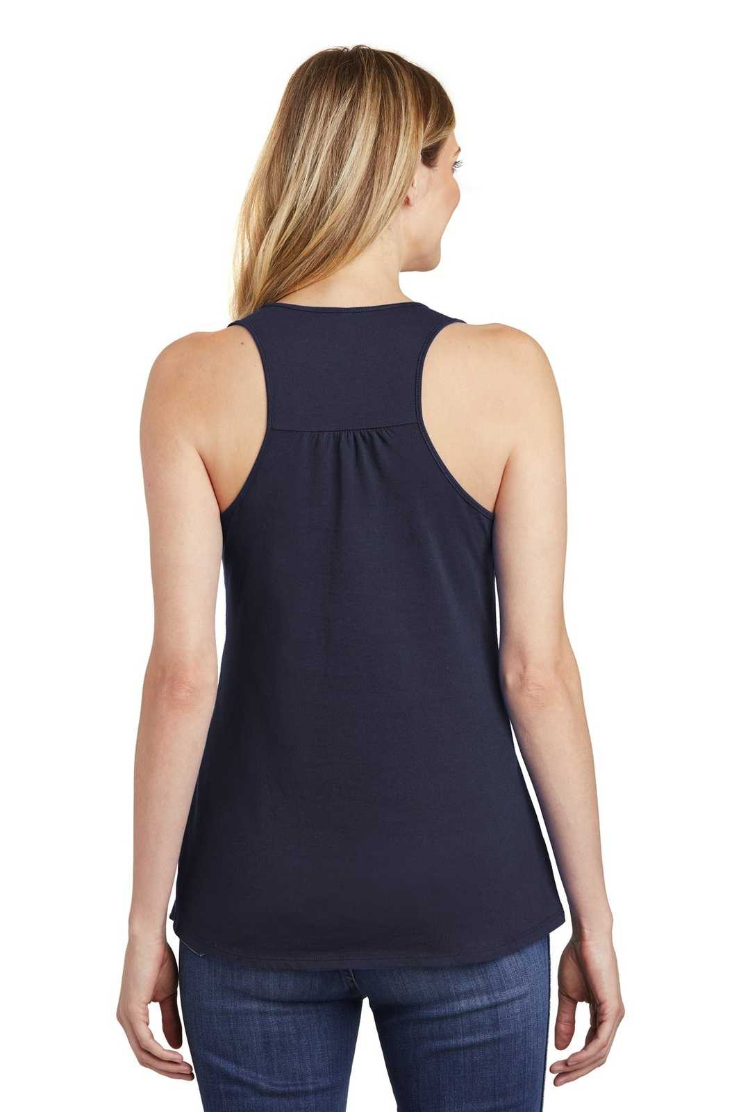 District DT6302 Women's V.I.T. Gathered Back Tank - New Navy - HIT a Double - 1
