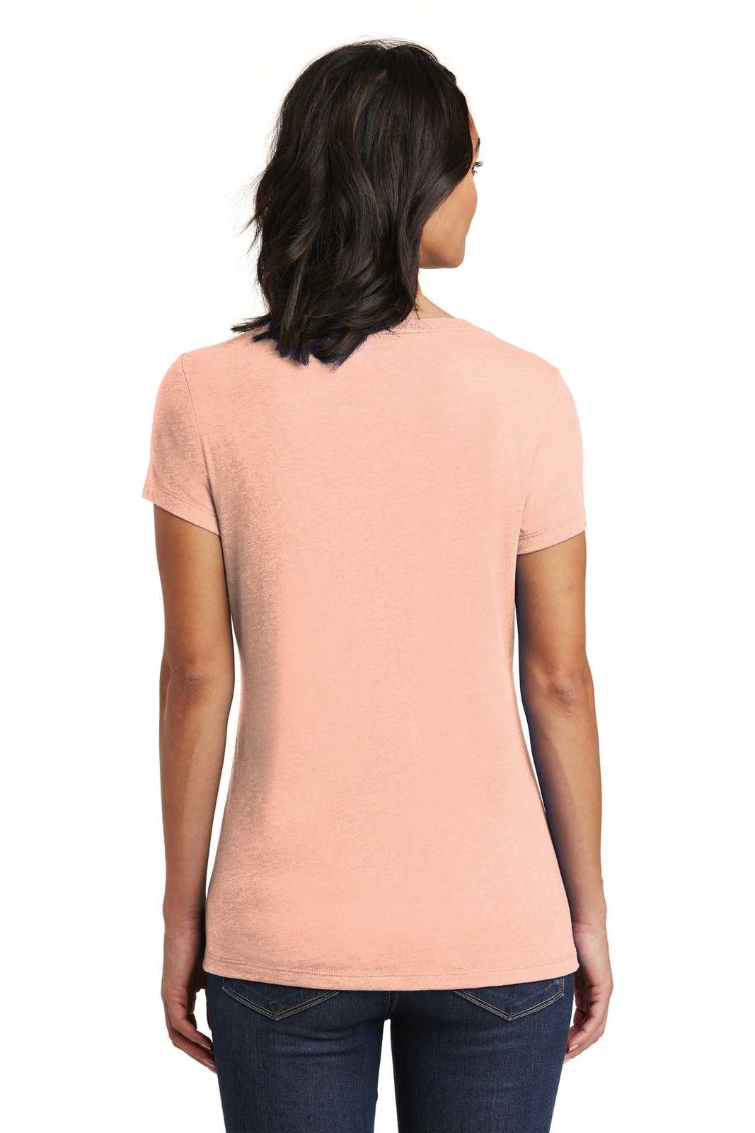 District DT6503 Women's Very Important Tee V-Neck - Dusty Peach - HIT a Double - 1