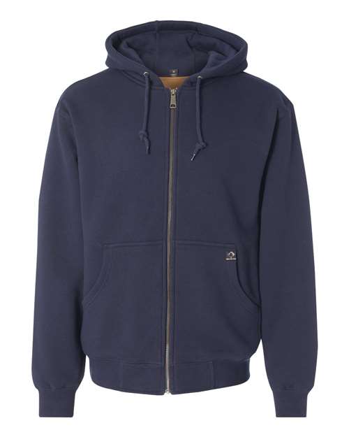 Dri Duck 7033 Crossfire Heavyweight Power Fleece Hooded Jacket with Thermal Lining - Navy - HIT a Double