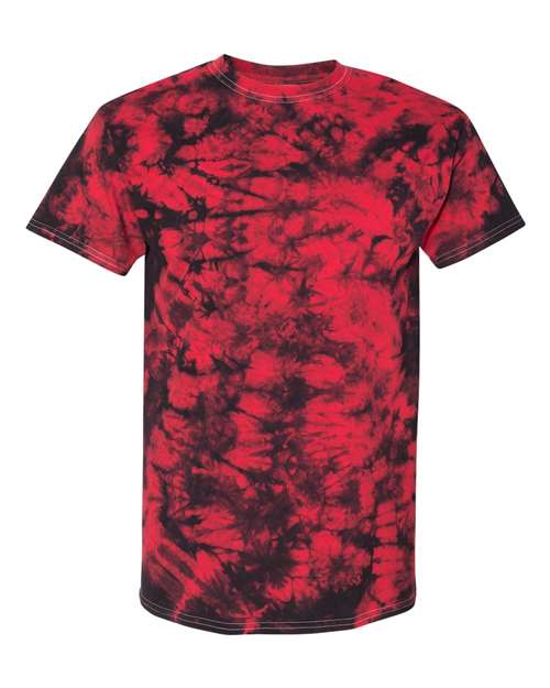 Dyenomite 200CR Crystal Tie-Dyed T-Shirt - Black Red Crystal - HIT a Double
