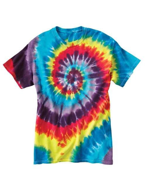 Dyenomite 200MS Multi-Color Spiral Tie-Dyed T-Shirt - Festival - HIT a Double