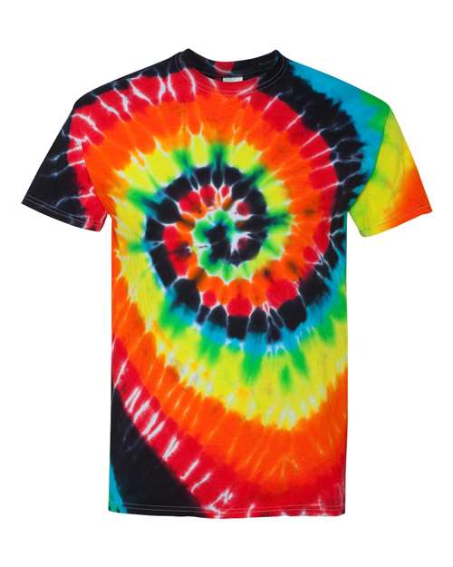 Dyenomite 200MS Multi-Color Spiral Tie-Dyed T-Shirt - Illusion - HIT a Double