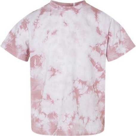 Dyenomite 330CR Toddler Crystal Tie-Dyed T-Shirt - Rose Crystal" - "HIT a Double