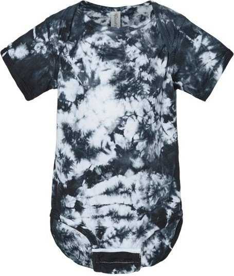Dyenomite 340CR Infant Crystal Tie-Dyed Onesie - Black Crystal - HIT a Double - 1