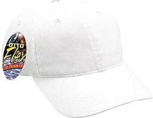 OTTO 10-275 Stretchable Garment Washed Cotton Twill Low Profile Pro Style Cap - White - HIT a Double - 1