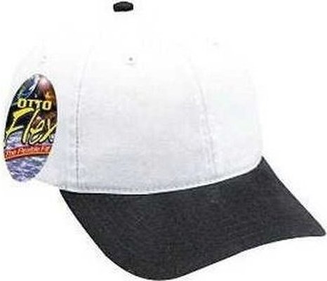 OTTO 10-275 Stretchable Garment Washed Cotton Twill Low Profile Pro Style Cap - Black White - HIT a Double - 1