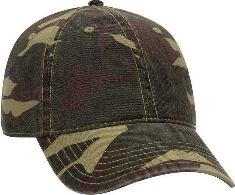 OTTO 103-713 Camouflage Garment Washed Cotton Twill Low Profile Pro Style Cap - Camo 001 - HIT a Double - 1