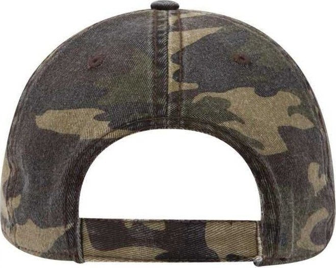 OTTO 103-713 Camouflage Garment Washed Cotton Twill Low Profile Pro Style Cap - Camo 008 - HIT a Double - 1