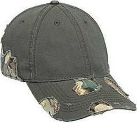 OTTO 110-1093 Camouflage 6 Panel Low Profile Baseball Cap - Olive Green Khaki Brown Light Olive Green - HIT a Double - 1