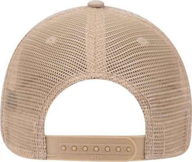 OTTO 121-858 Superior Garment Washed Cotton Twill Low Profile Pro Style Mesh Back Cap - Khaki - HIT a Double - 1
