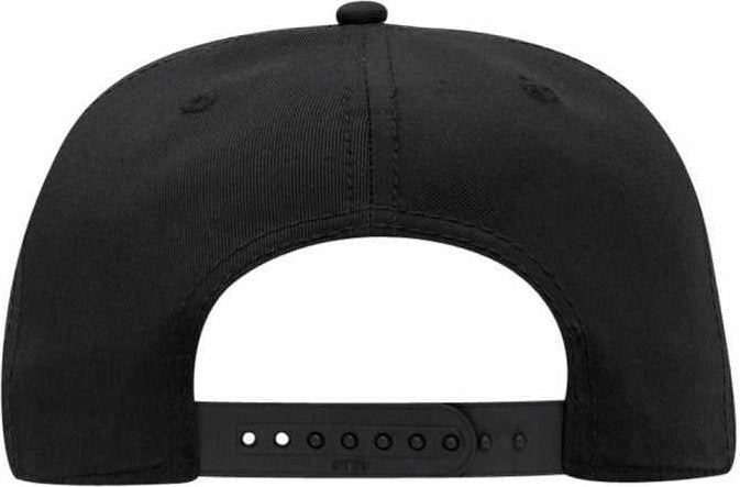 OTTO 125-1038 Superior Cotton Twill Flat Visor Snapback Pro Style Cap - Black - HIT a Double - 1