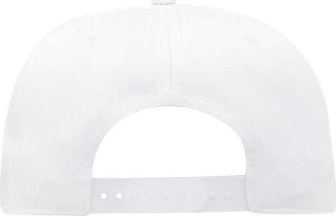 OTTO 125-1038 Superior Cotton Twill Flat Visor Snapback Pro Style Cap - White - HIT a Double - 1